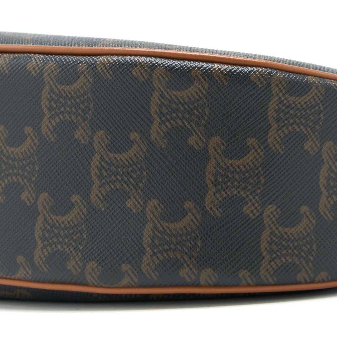 Celine Ava Bag In Triomphe Canvas And Calfskin Tan