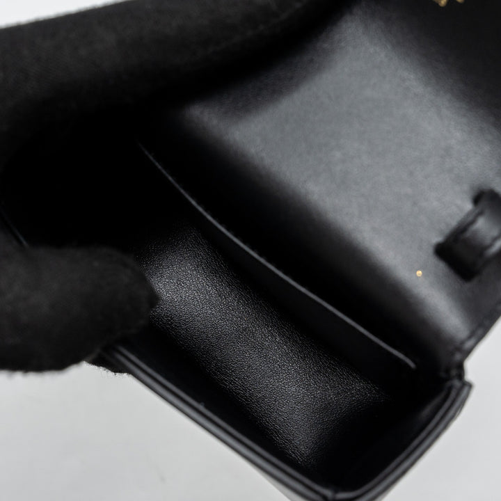 Celine Mini Claude Shiny Calfskin Black