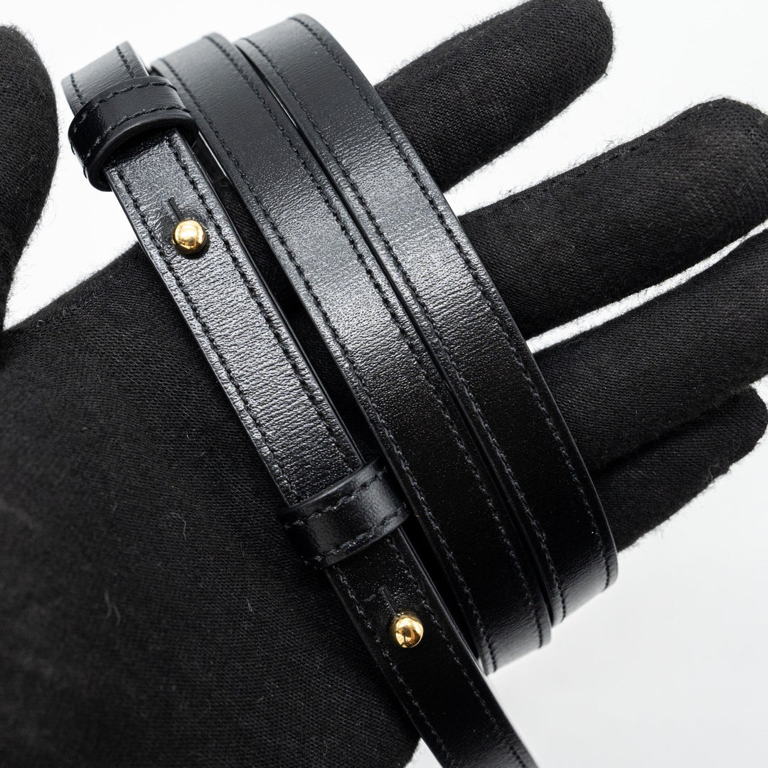 Celine Mini Claude Shiny Calfskin Black