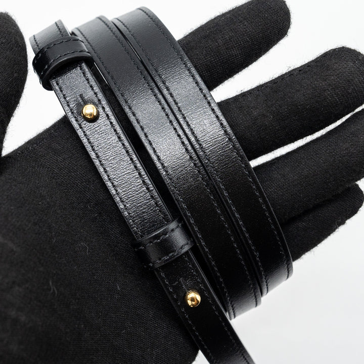 Celine Mini Claude Shiny Calfskin Black
