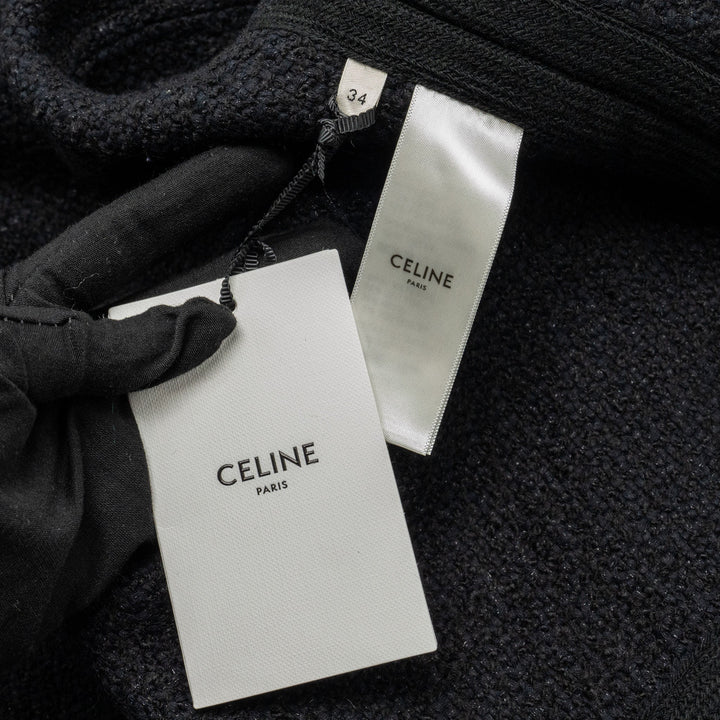 Top Quality Celine Size 34 Veste Chasseur Baja Jacket Tweed Black
