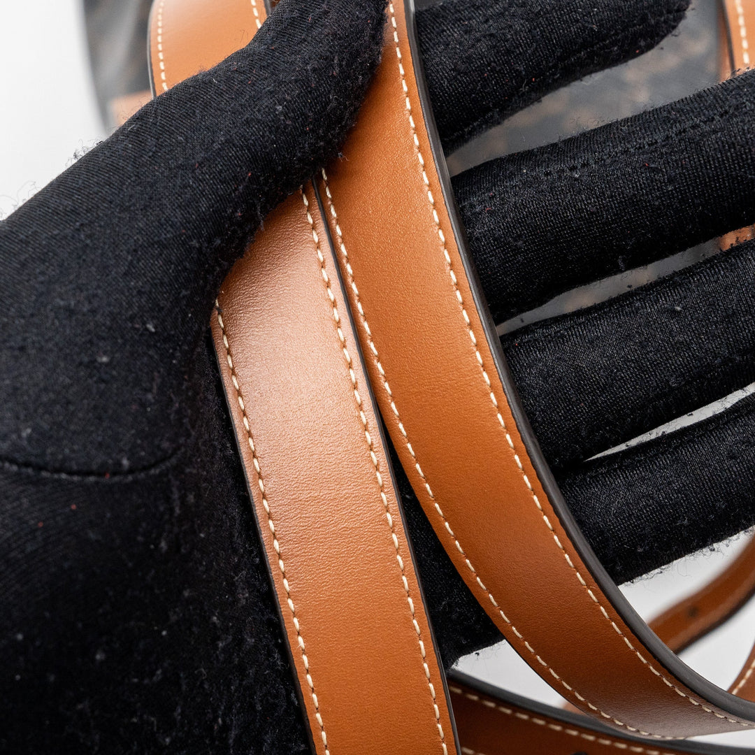 Celine Mini Backpack Folco Triomphe Canvas Calfskin Tan
