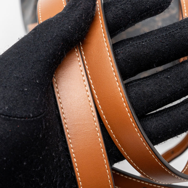 Celine Mini Backpack Folco Triomphe Canvas Calfskin Tan