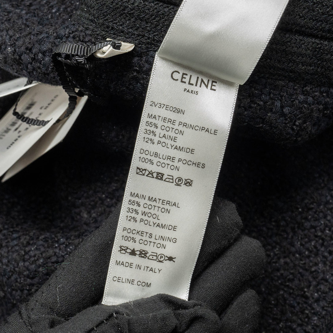 Top Quality Celine Size 34 Veste Chasseur Baja Jacket Tweed Black