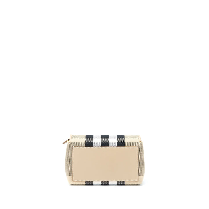 Burberry Hackberry Crossbody Bag Canvas Soft Fawn GHW