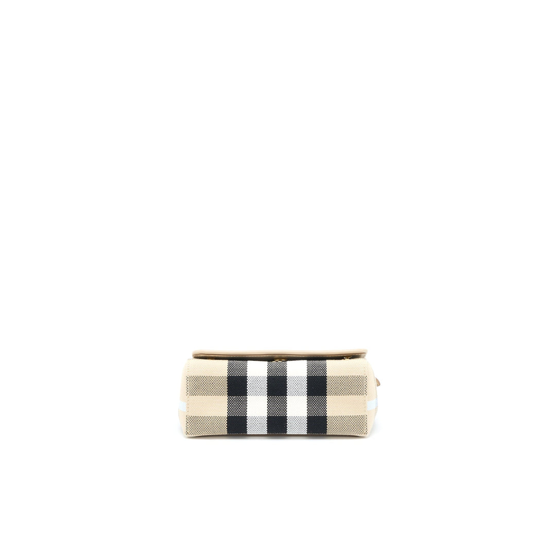 Burberry Hackberry Crossbody Bag Canvas Soft Fawn GHW