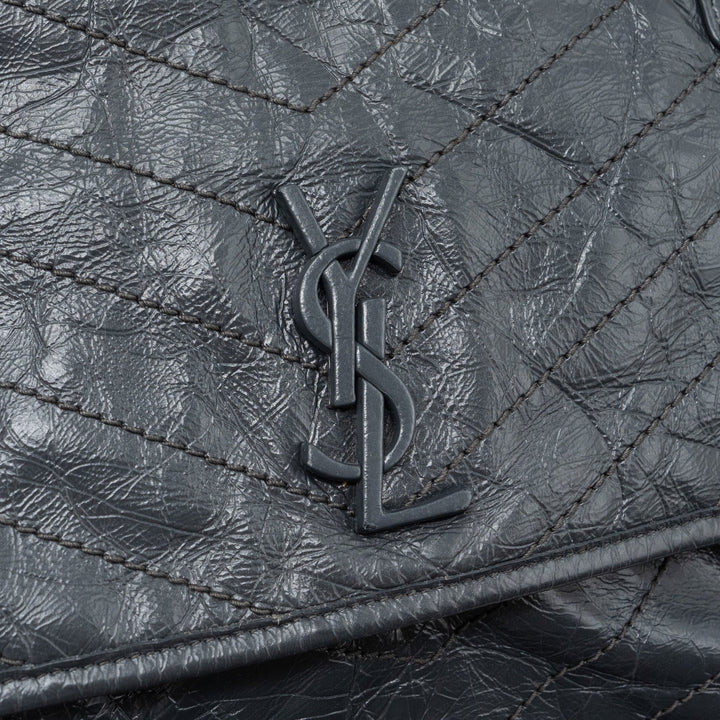 Saint laurent Medium Niki calfskin dark grey SHW