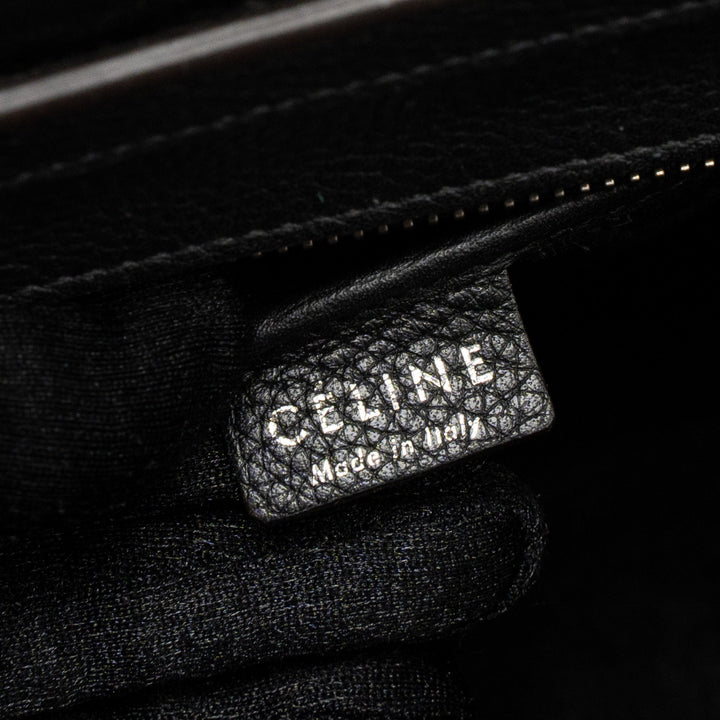Celine Nano Luggage Bag Calfskin Black