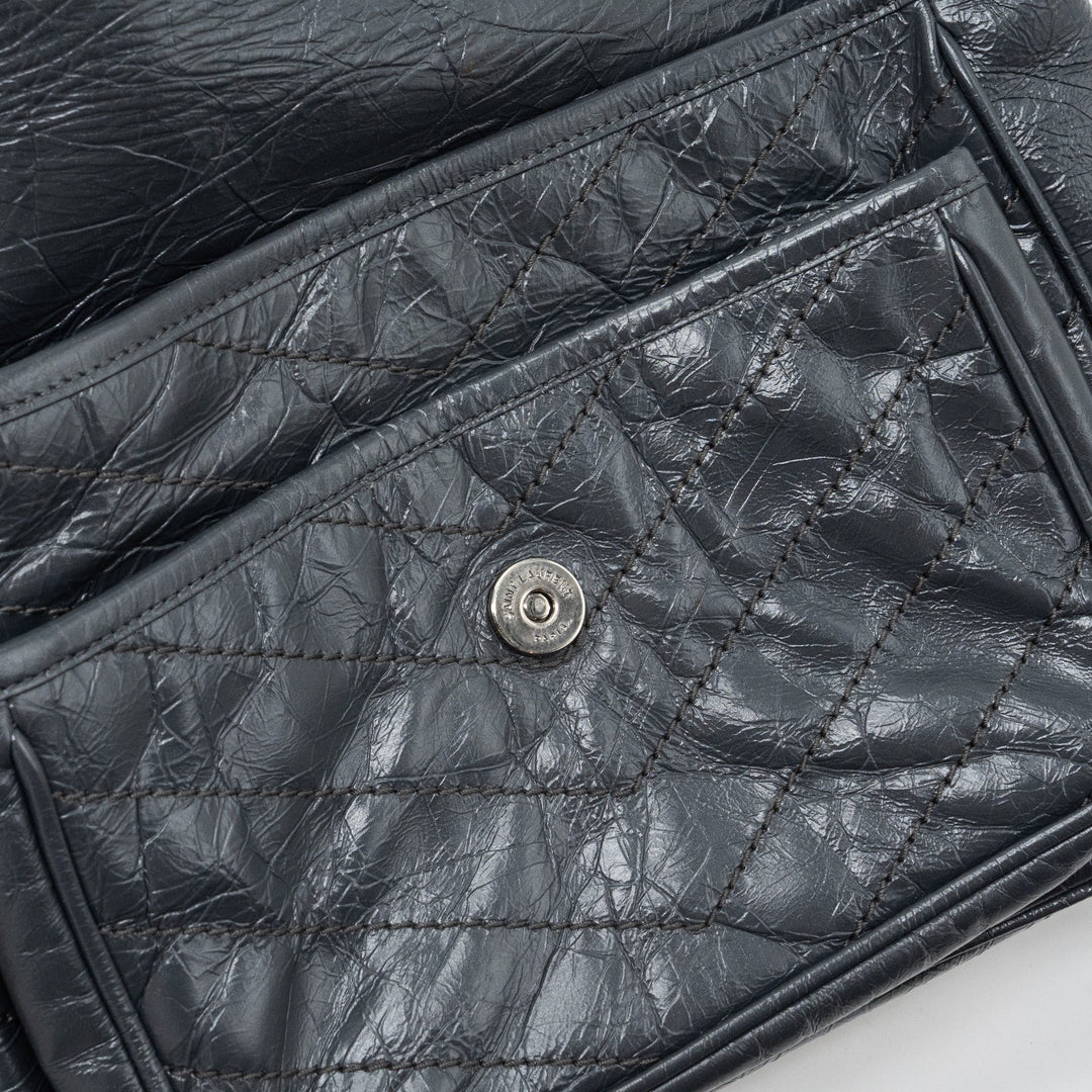 Saint laurent Medium Niki calfskin dark grey SHW