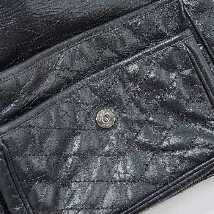 Saint laurent Medium Niki calfskin dark grey SHW