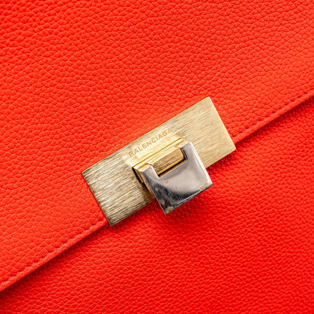balenciaga backpack calfskin red GHW