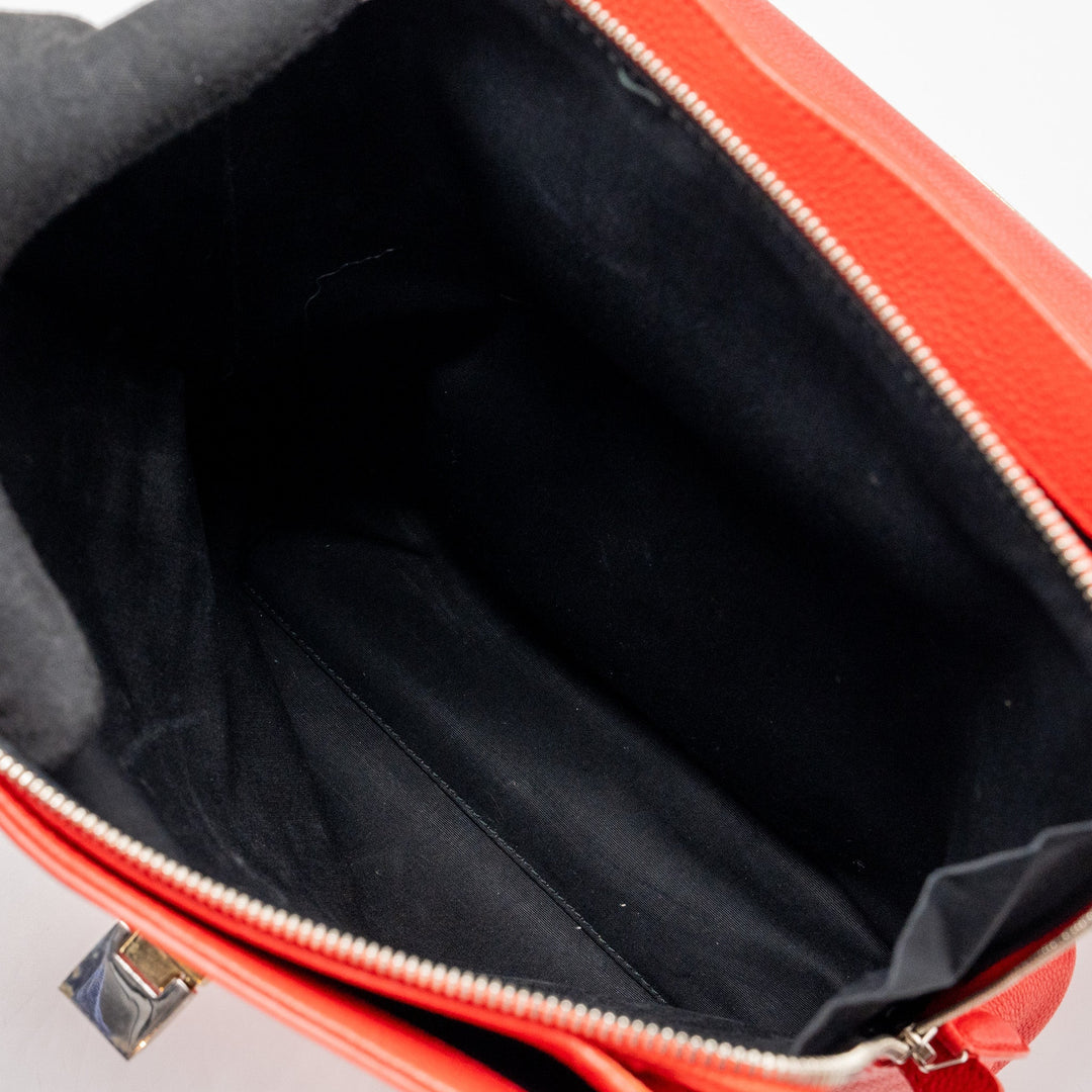 balenciaga backpack calfskin red GHW