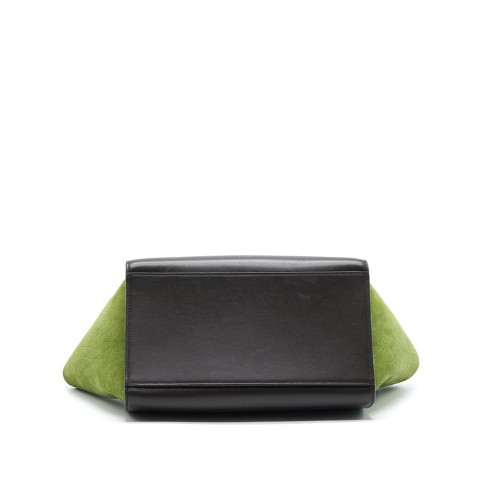 Top Quality Celine SMALL TRAPEZE BAG MULTI COLOR BEIGE/ BURGUNDY/ GREEN