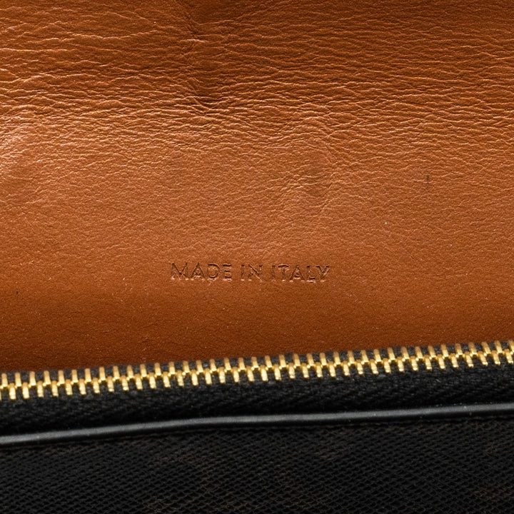 Top Quality Celine Wallet on Strap Triomphe Canvas/Smooth Lambskin Tan