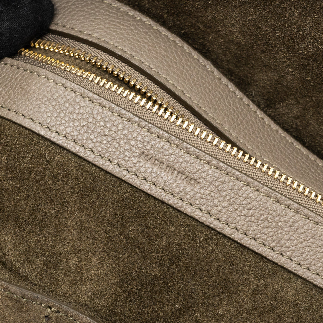 Top Quality Celine small cabas phantom bag grained calfskin taupe