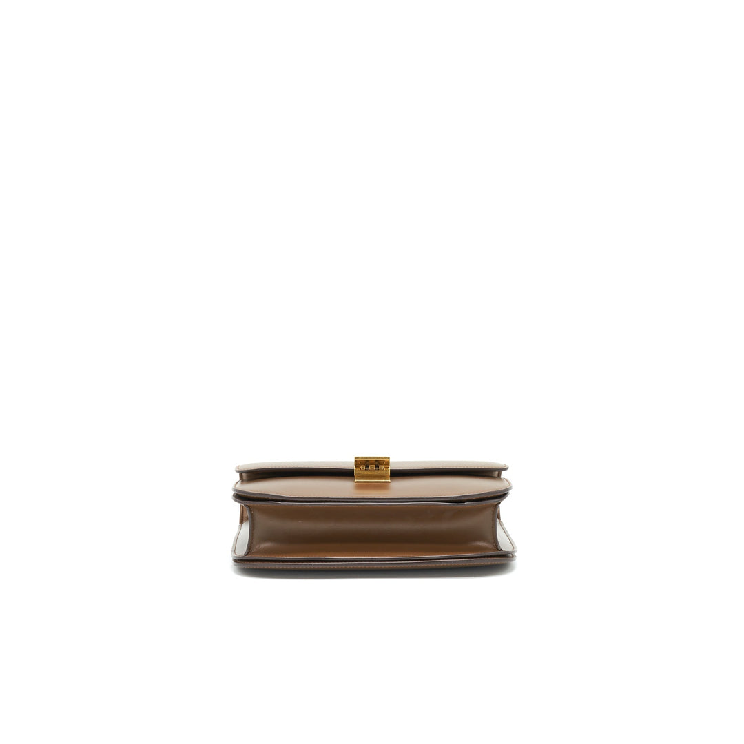 Celine Classic Medium Box Bag in Caramel