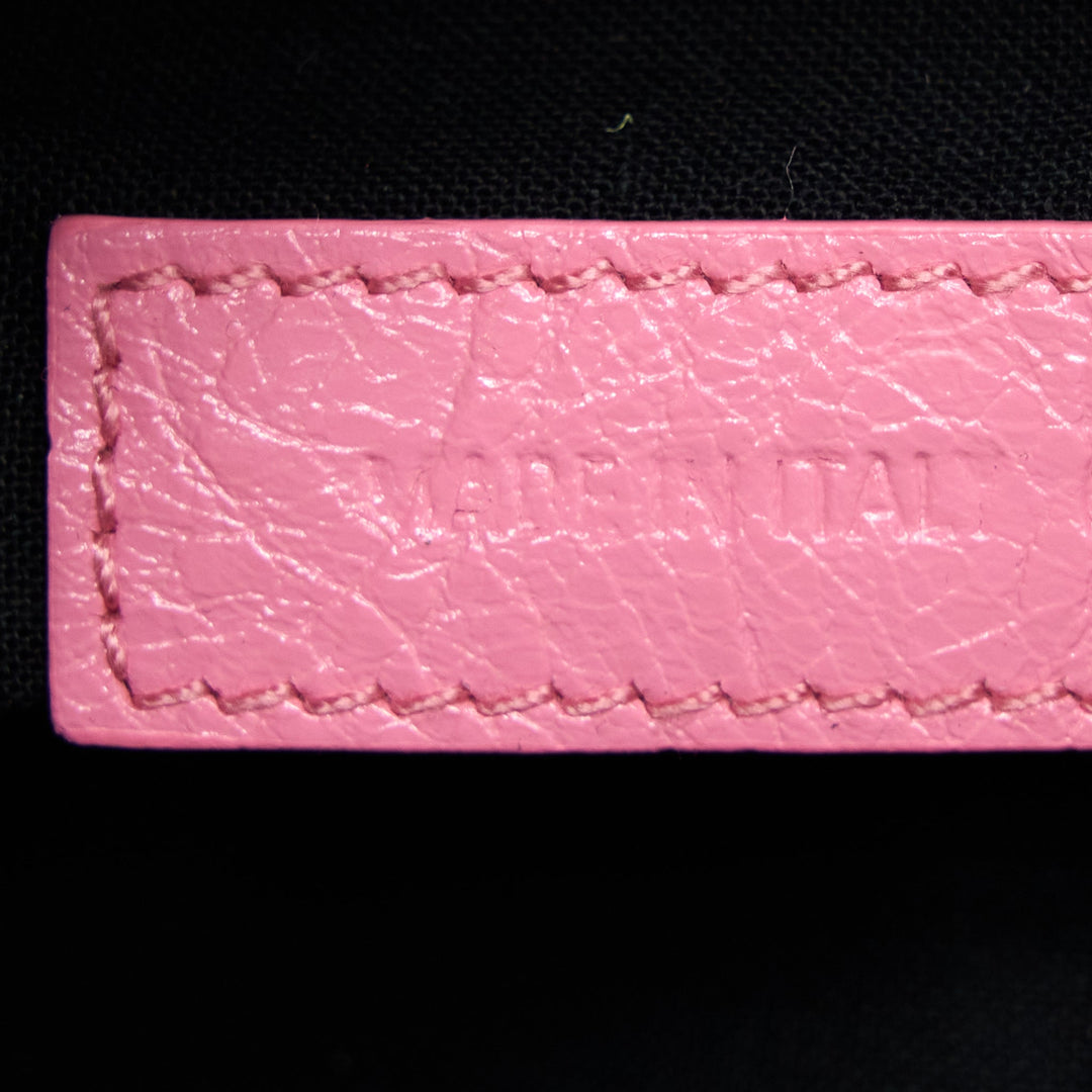 Top Quality Balenciaga Le Cagole XS Shoulder Bag Calfskin Pink Aged-Silver Hardware
