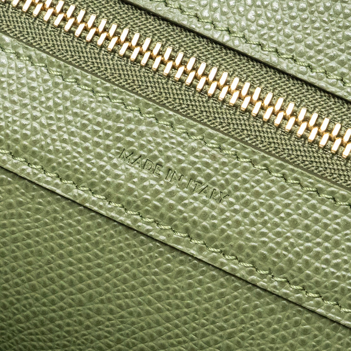 Top Quality Celine vertical cabas tote bag grained calfskin green