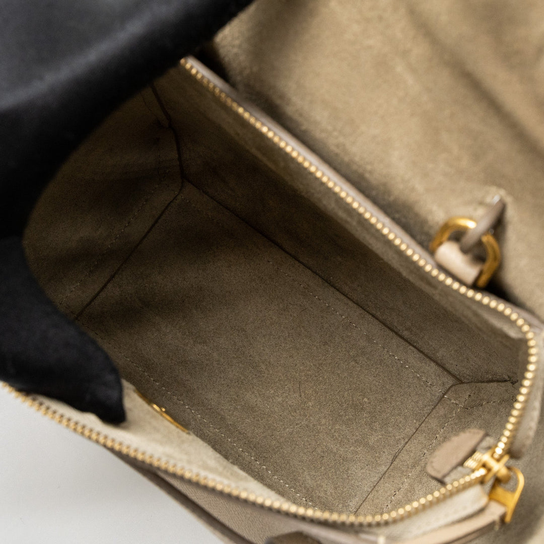 Top Quality Celine Nano Belt Bag Grained Calfskin Light Beige