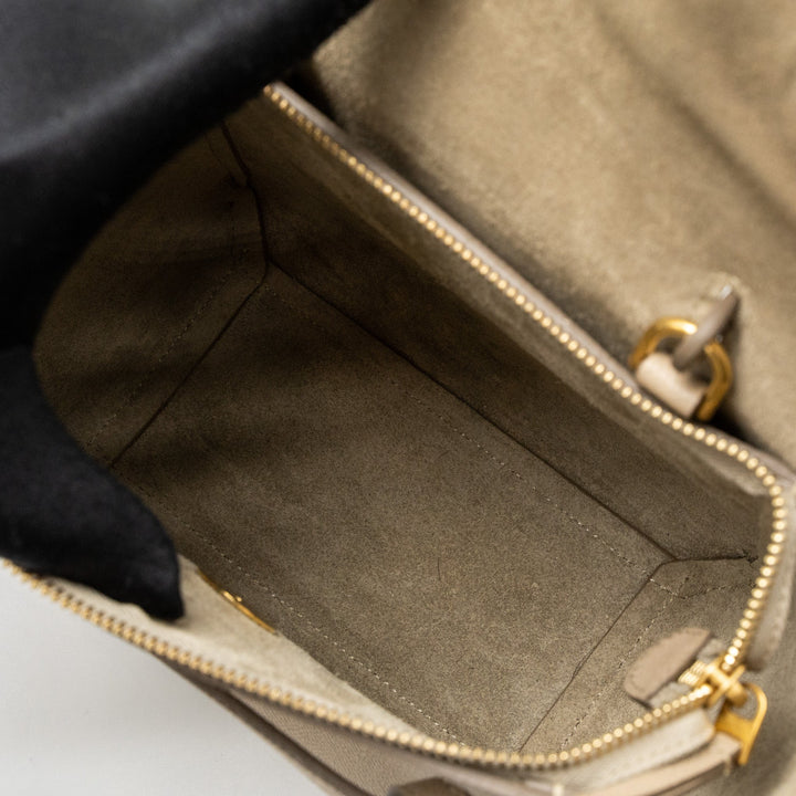 Top Quality Celine Nano Belt Bag Grained Calfskin Light Beige