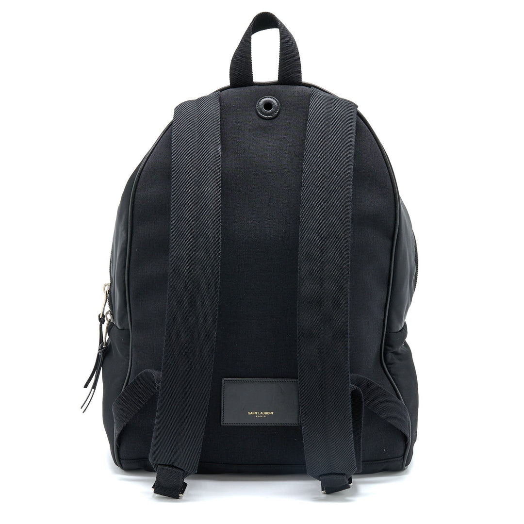 Saint Laurent/YSL City Backpack Nylon Black SHW