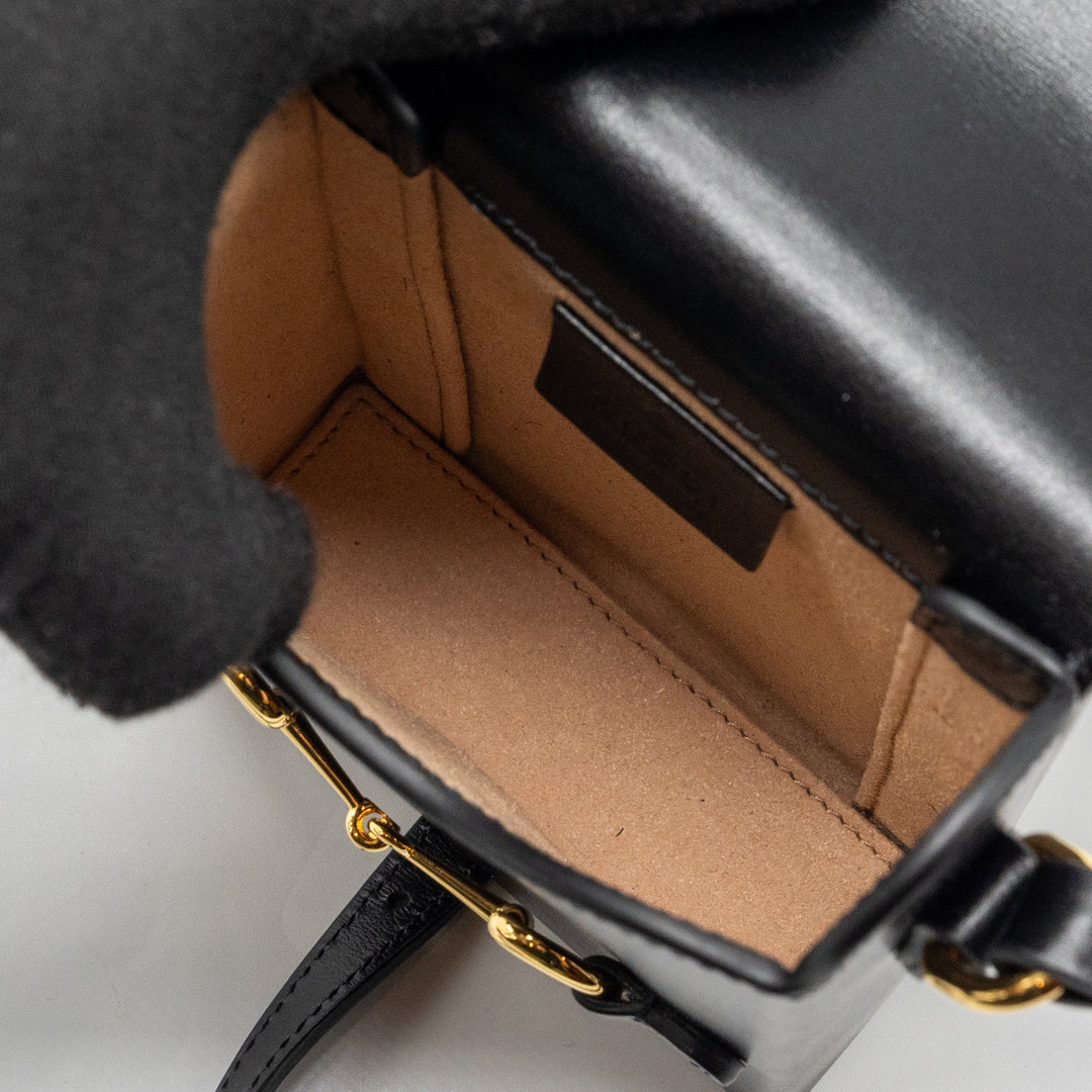 Gucci 1955 Horsebit 1955 Crossbody Bag Calfskin Black