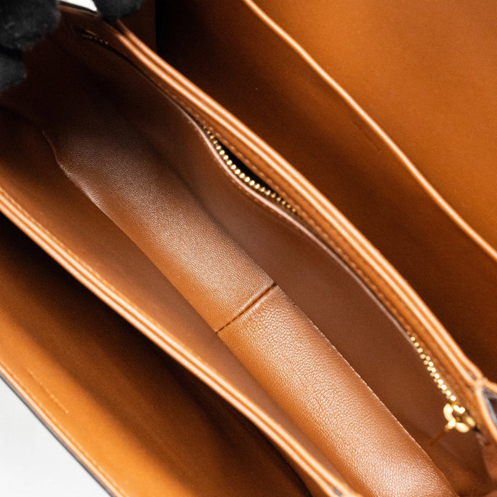 Celine Classic triomphe bag canvas / calfskin tan