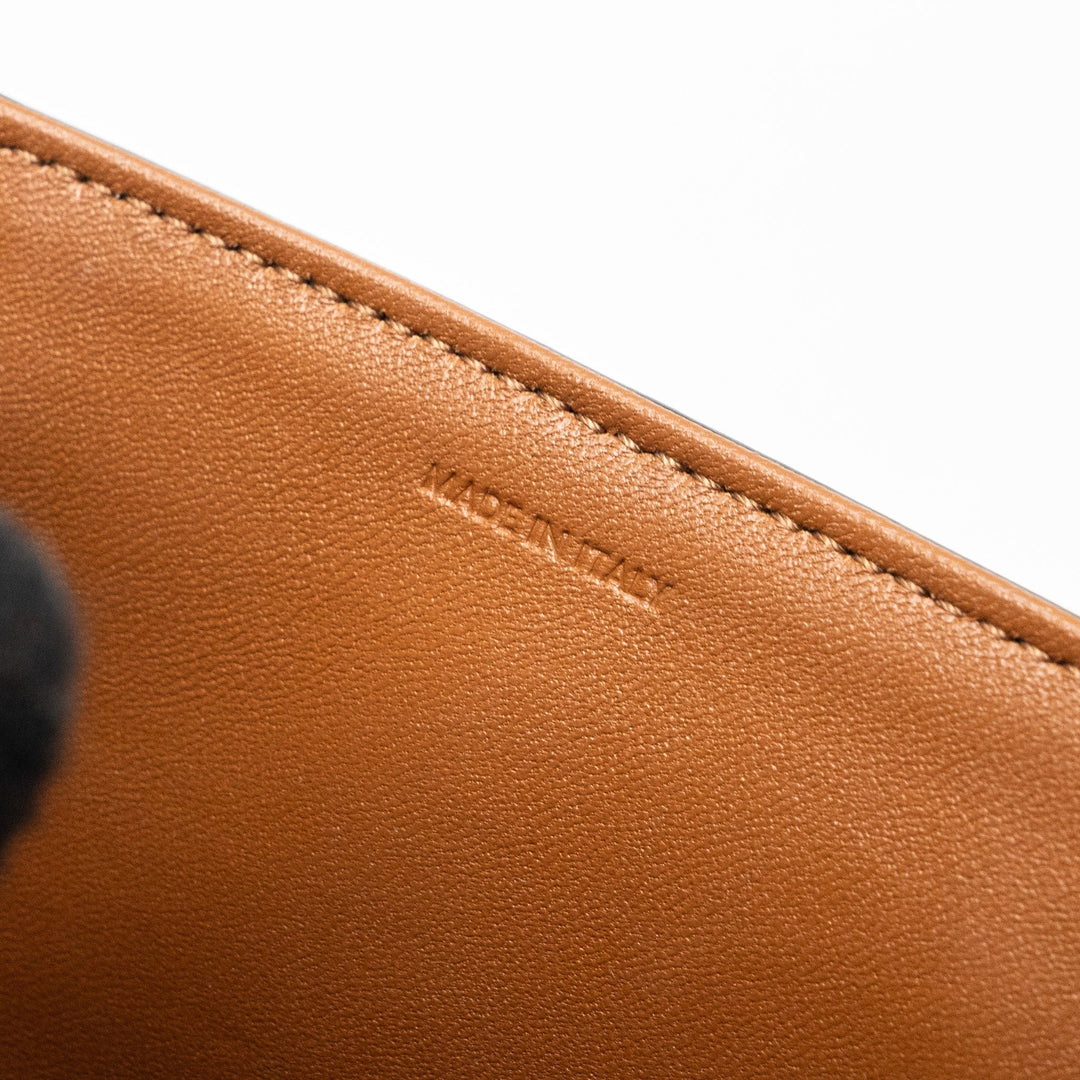 Celine Classic triomphe bag canvas / calfskin tan
