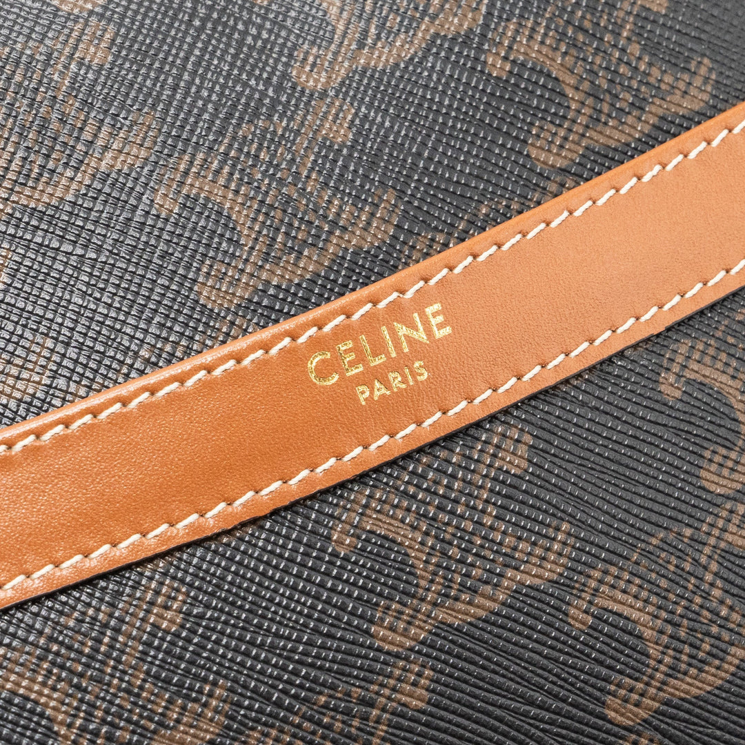 Celine patapans bag triomphe canvas/Leather brown