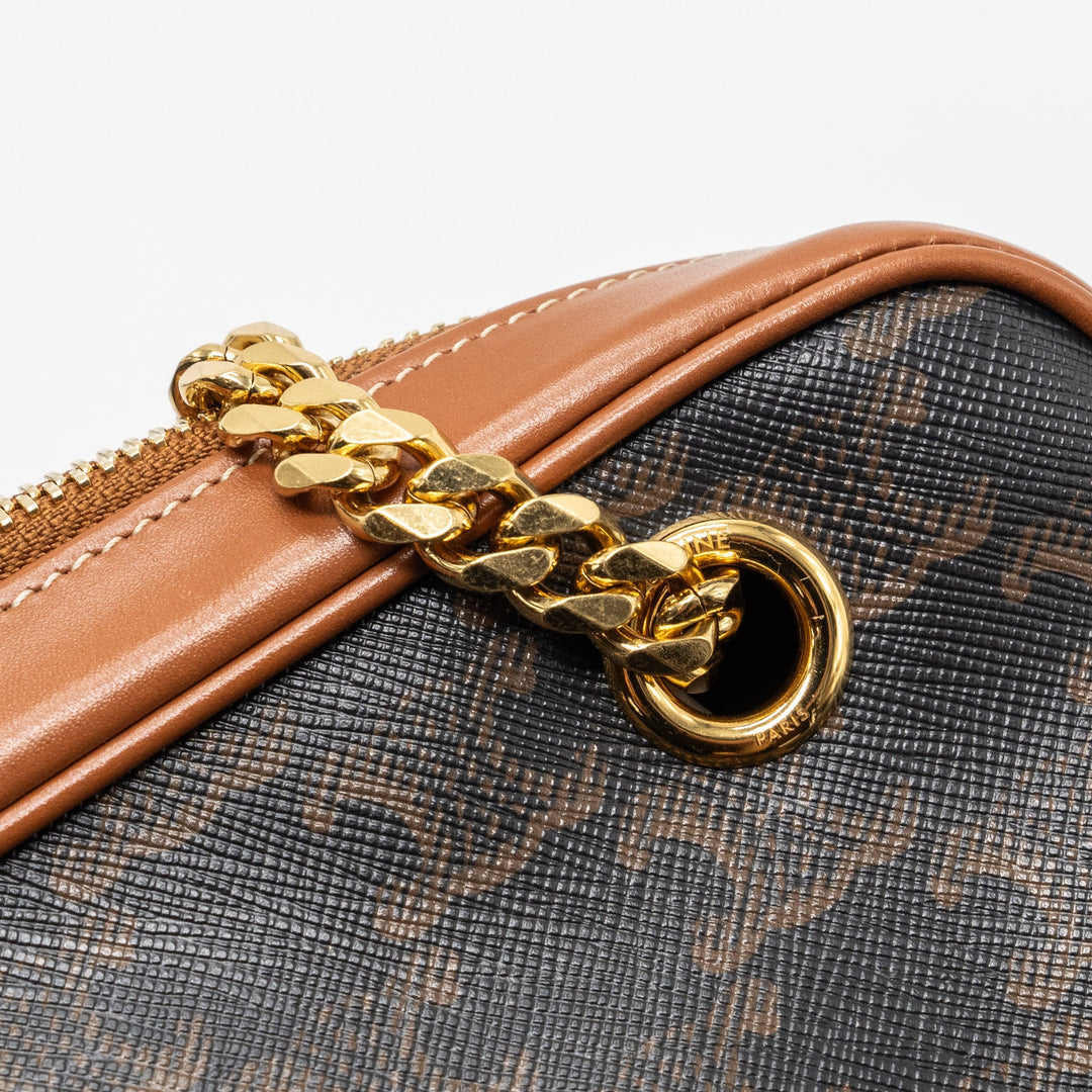 Celine patapans bag triomphe canvas/Leather brown