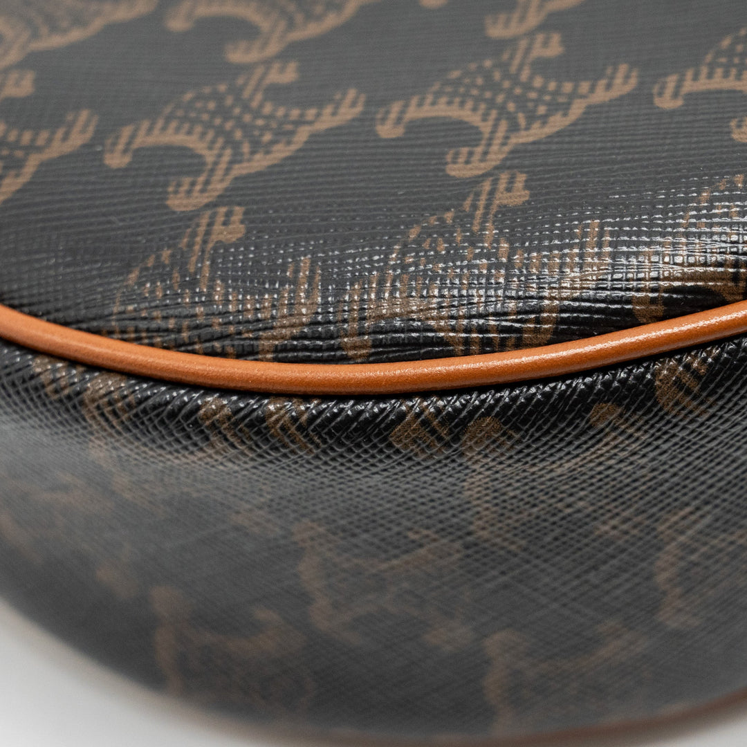 Celine AVA Bag Triomphe Canvas / Calfskin Brown