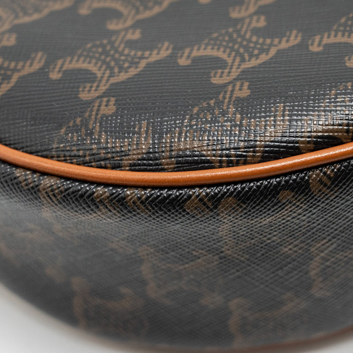 Celine AVA Bag Triomphe Canvas / Calfskin Brown