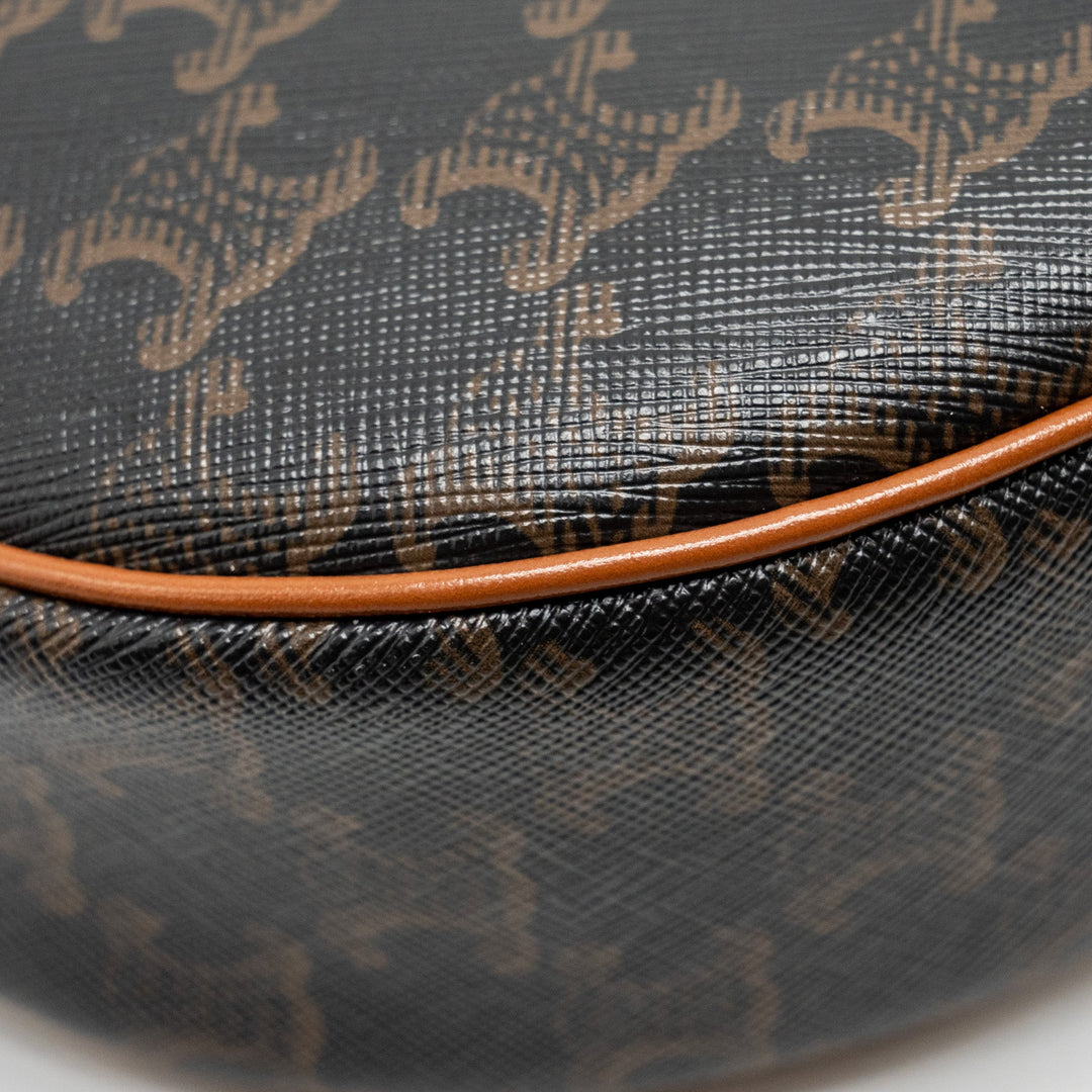 Celine AVA Bag Triomphe Canvas / Calfskin Brown