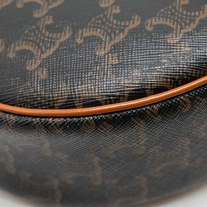 Celine AVA Bag Triomphe Canvas / Calfskin Brown