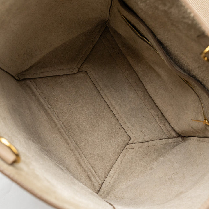 Celine Sangle Bucket Bag Calfskin Light Grey