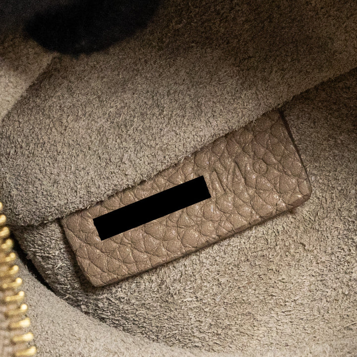Celine Sangle Bucket Bag Calfskin Light Grey