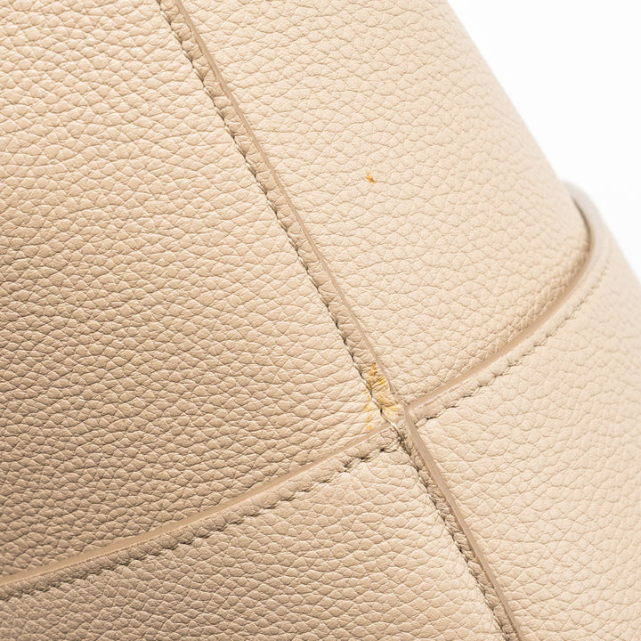 Celine Sangle Bucket Bag Calfskin Light Grey