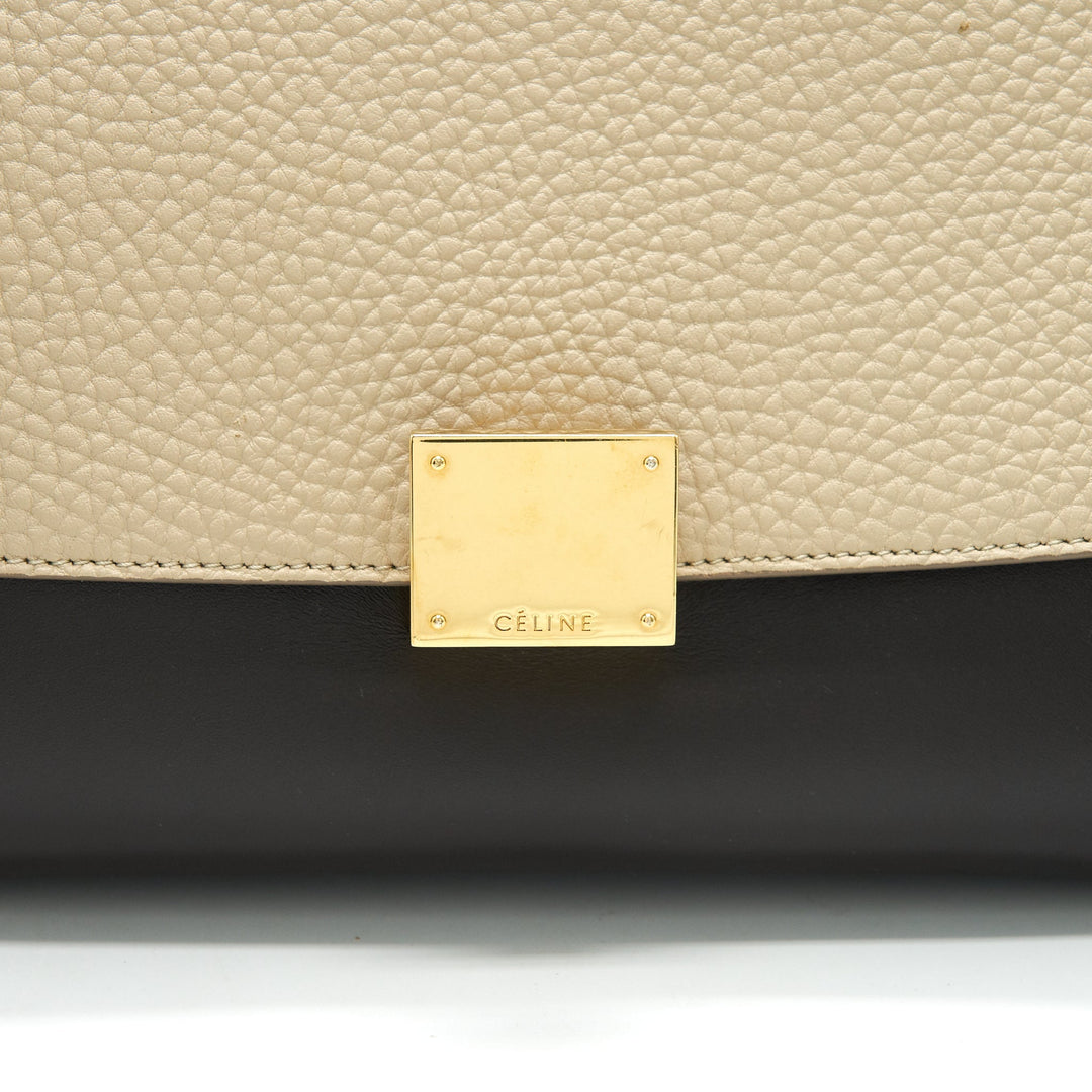 Top Quality Celine SMALL TRAPEZE BAG MULTI COLOR BEIGE/ BURGUNDY/ GREEN