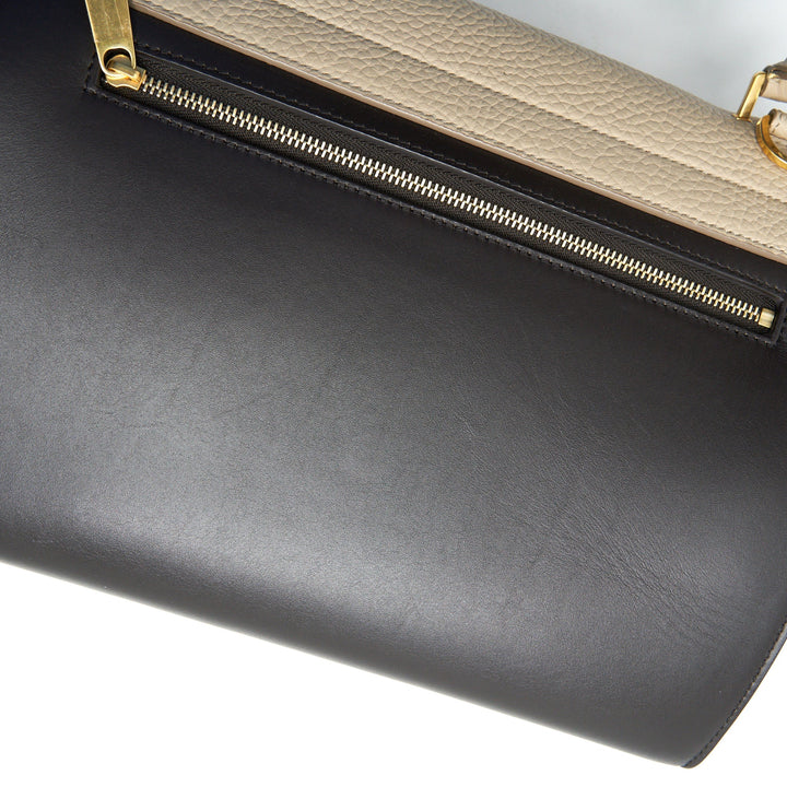 Top Quality Celine SMALL TRAPEZE BAG MULTI COLOR BEIGE/ BURGUNDY/ GREEN