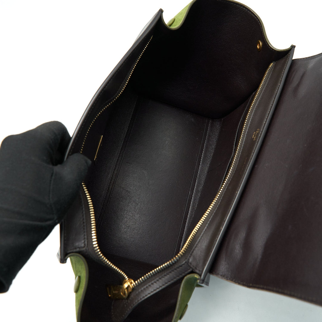 Top Quality Celine SMALL TRAPEZE BAG MULTI COLOR BEIGE/ BURGUNDY/ GREEN