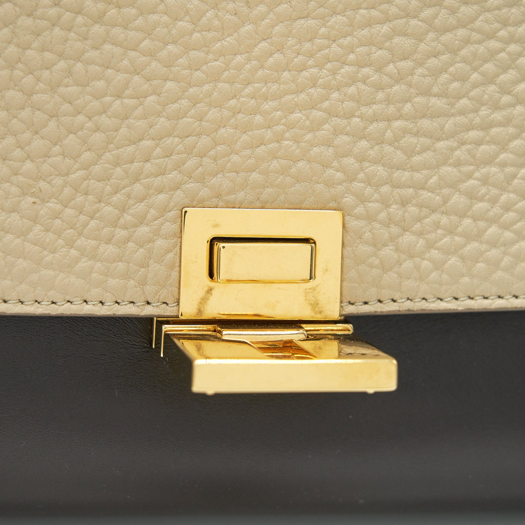 Top Quality Celine SMALL TRAPEZE BAG MULTI COLOR BEIGE/ BURGUNDY/ GREEN