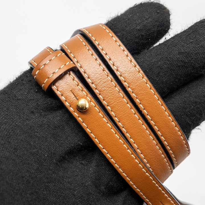 Top Quality Celine wallet on strap triomphe canvas / leather tan