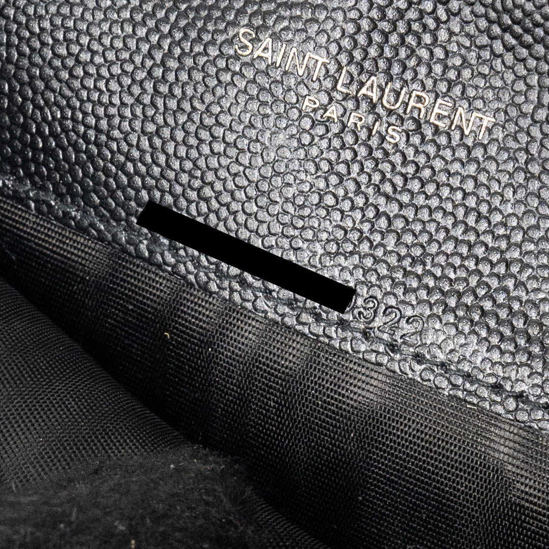 Saint Laurent/YSL Envelope Chain Wallet Calfskin Black / Black Hardware