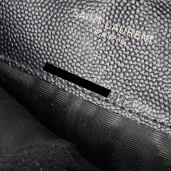 Saint Laurent/YSL Envelope Chain Wallet Calfskin Black / Black Hardware