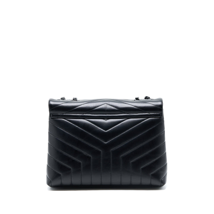 Saint Laurent / YSL Medium LouLou Shoulder Bag Calfskin Black with Black Hardware
