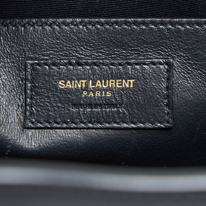 Saint Laurent/YSL Medium Uptown Tote Bag Calfskin Black GHW