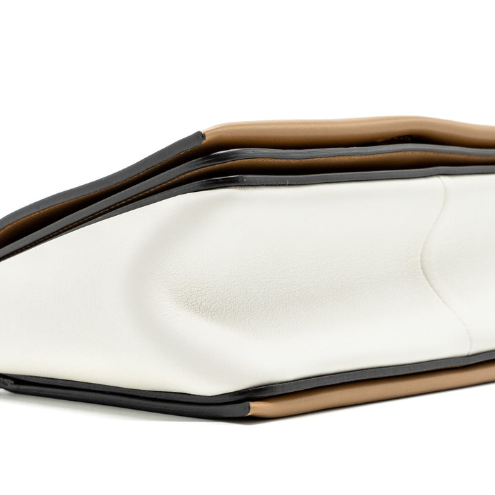 Celine Frame Bag Calfskin White/Brown