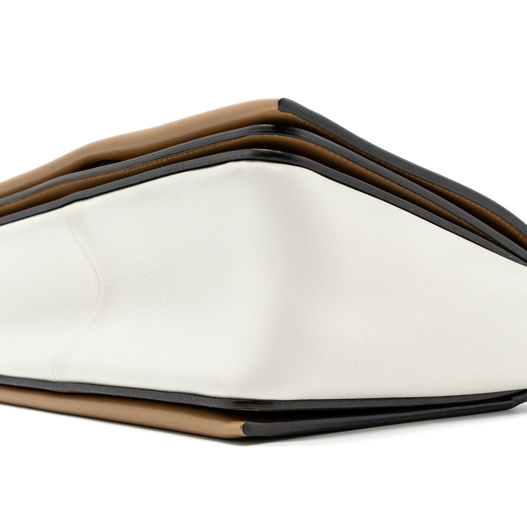 Celine Frame Bag Calfskin White/Brown