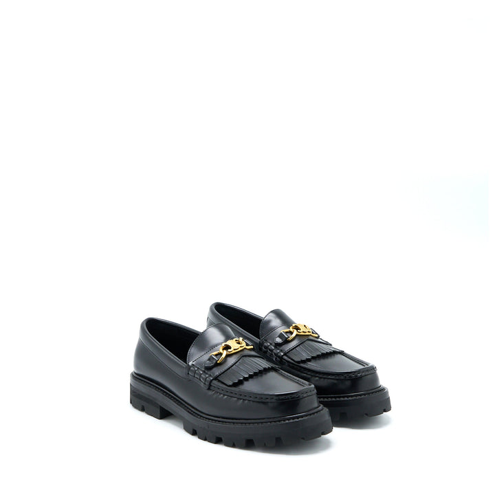Top Quality Celine Size 38 Triomphe Chunky Loafer Calfskin Black