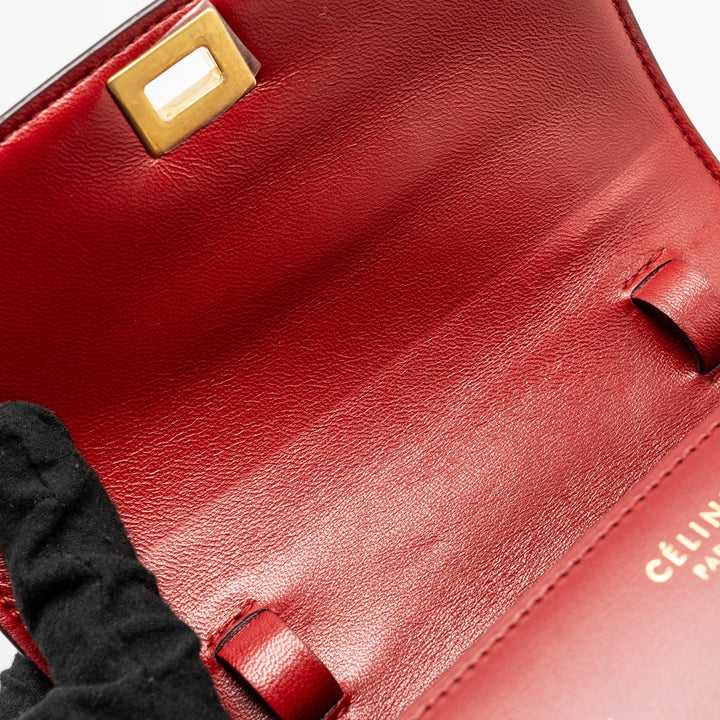 Top Quality Celine Mini classic box bag calfskin red